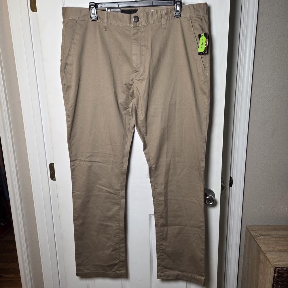 Volcom sz 42x34 Frickin Modern Straight Chino khaki pants NWT True To This
